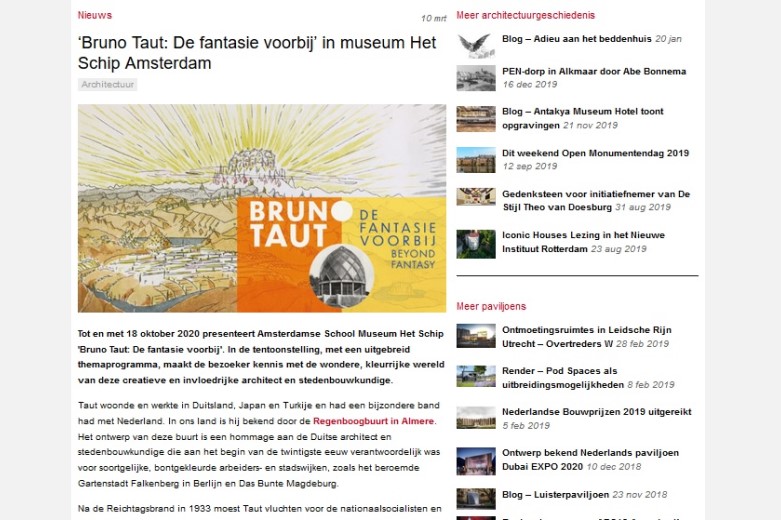 De Architect: Bruno Taut in Museum Het Schip